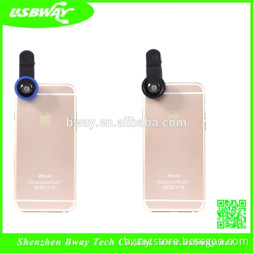 Universal phone lens Clip 3-in-1 0.67x Wide Angle & 10x Macro Lens & 180 Degree Fisheye Lens